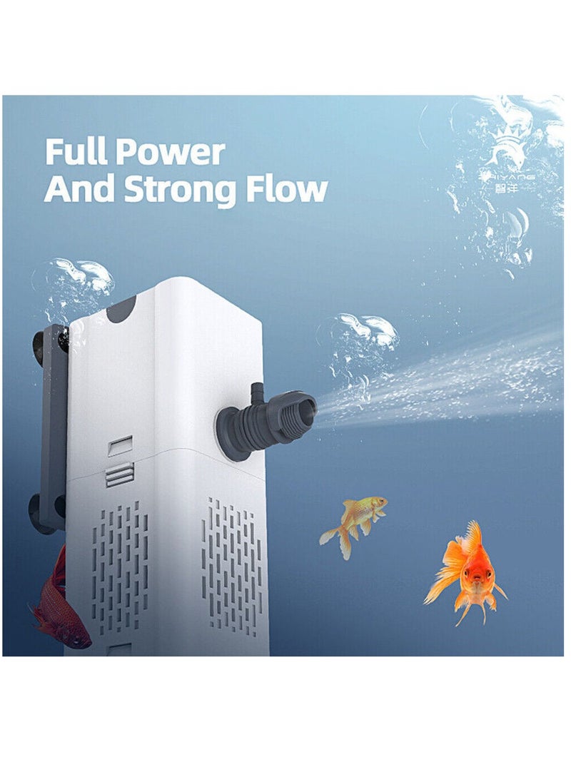 Generic - 4 in 1 Submersible Aquarium Filter Pump Silent Aerator w/ Adjustable Water Flow - Image 1