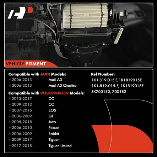 A-Premium Front HVAC Heater Blower Motor with Fan Cage Compatible with Audi, Volkswagen Vehicles - 2006-2013 A3/A3 Quattro, 2005-2014 Jetta, 2006-2010 Passat, 2009-2017 CC/Tiguan - Image 3