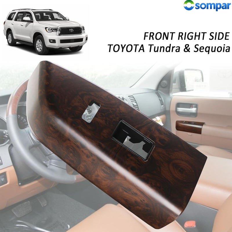 Osompar Brown Wood Door Window Switch Bezel for Toyota - Image 2