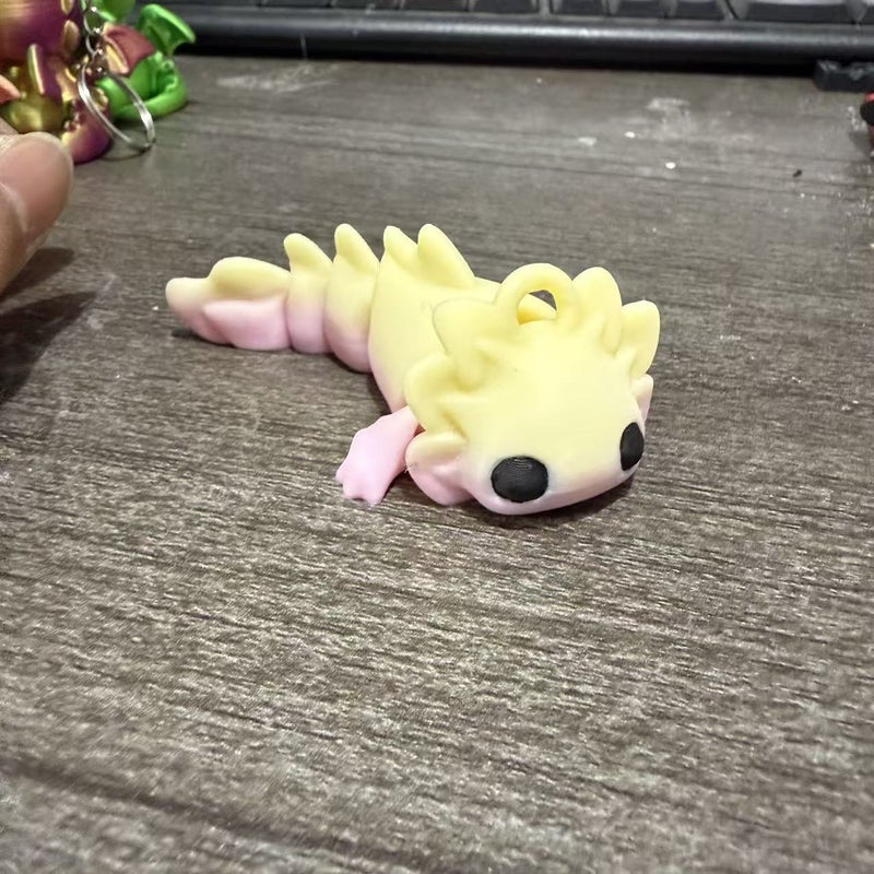 3D-Printed Articulated Big-Eyed Frog and Animal Model Toy Hanging Ornament