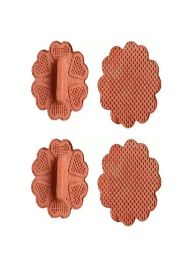 Cloudzy Handmade Organic Mitti Scrubber Eco-friendly Dead Skin Callus Remover Clay Foot Scrubber Terracotta Natural Pumice Stone Women Men Scraper [ Pack of 2 ] - Image 3