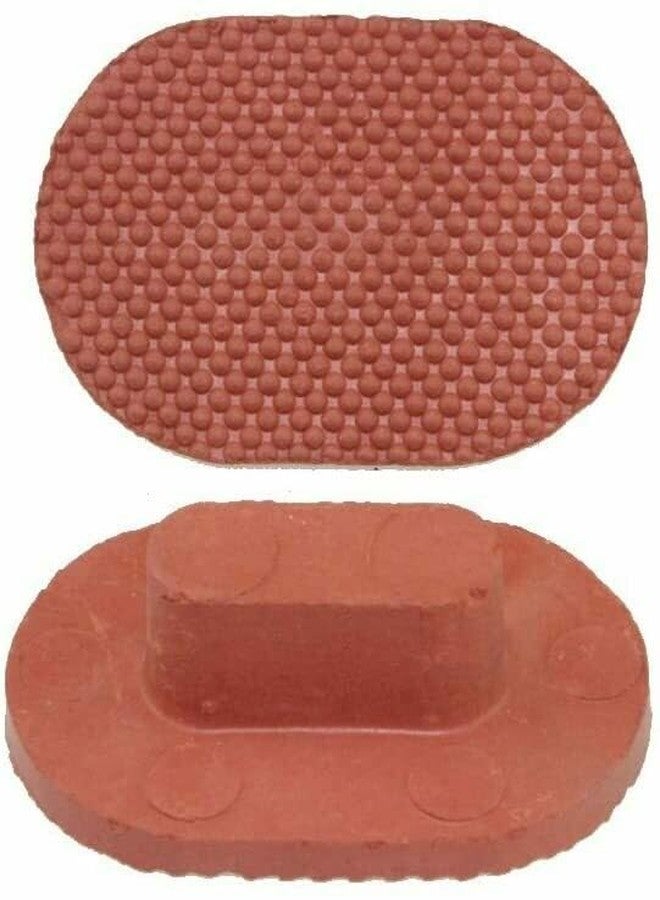 Cloudzy Handmade Organic Mitti Scrubber Eco-friendly Dead Skin Callus Remover Clay Foot Scrubber Terracotta Natural Pumice Stone Women Men Scraper [ Pack of 2 ] - Image 2