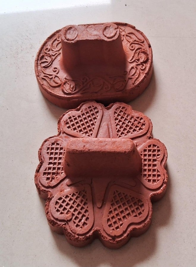 Cloudzy Handmade Organic Mitti Scrubber Eco-friendly Dead Skin Callus Remover Clay Foot Scrubber Terracotta Natural Pumice Stone Women Men Scraper [ Pack of 2 ] - Image 4