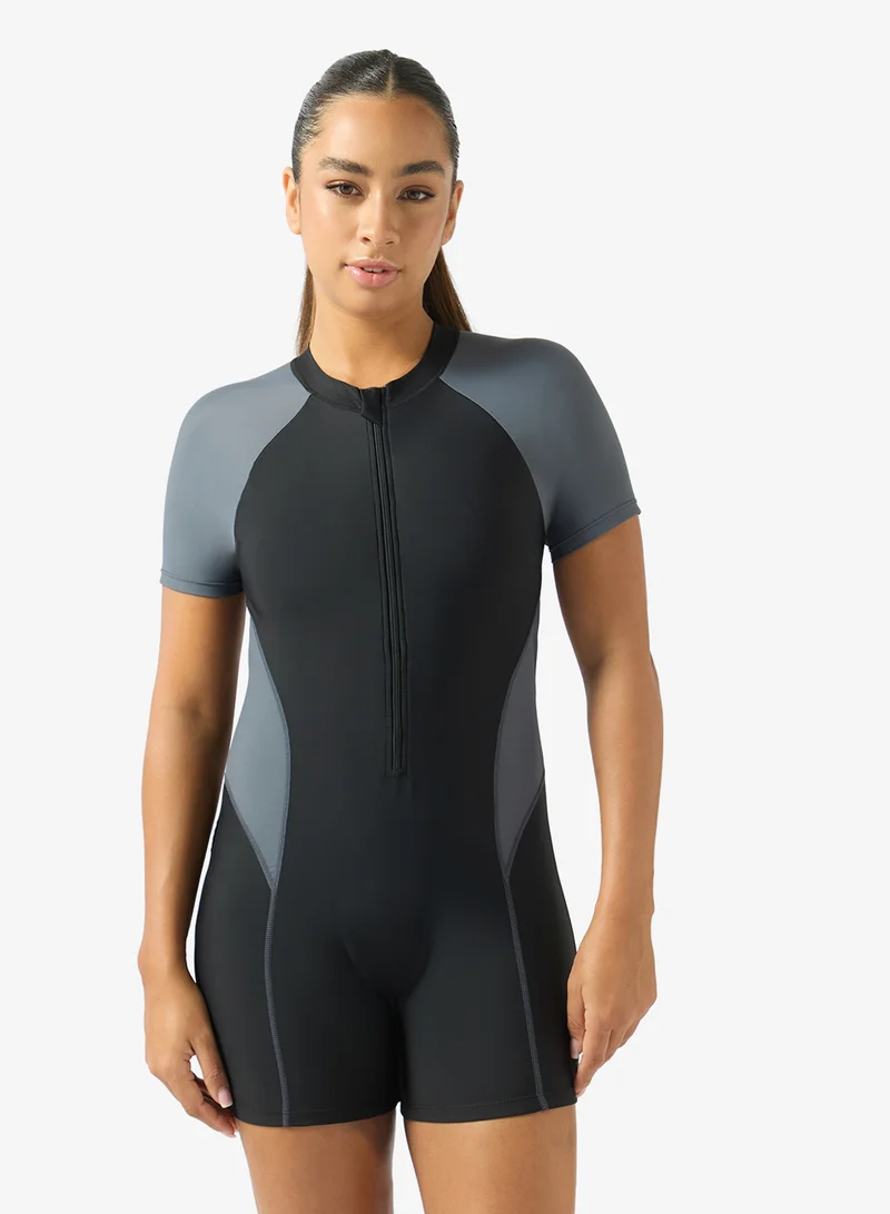 Frwd Zip Up Colorblock Rashguard