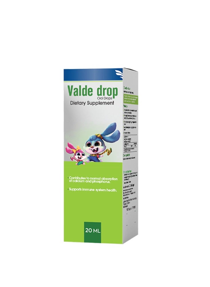 UBM for Pharmaceutical Industries Valde drop - Vitamin D3 oral drops for babies– Bones support, Immunity booster - 20ml  - Image 1
