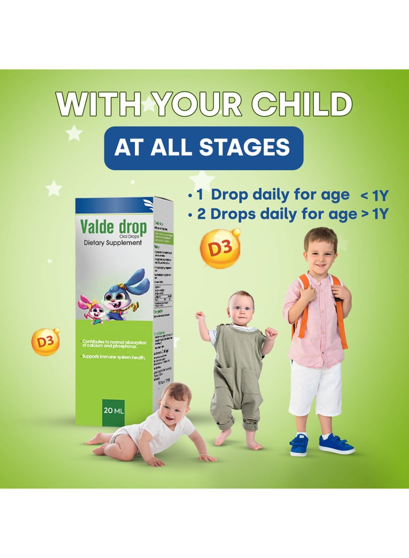 يو بى ام فالدي دروب فيتامين د3 - ​​دعم العظام،  المناعة - Image 3