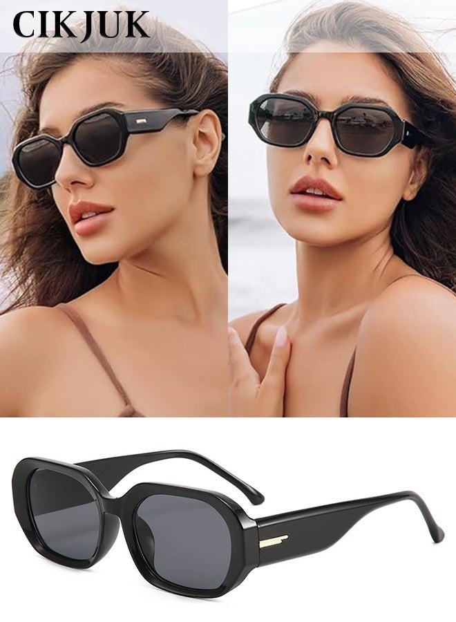 CIKJUK Sunglasses for Women Men Trendy Sun Glasses Sturdy Hinges Men's Women's Sunglass Oversized Mens Sun Glas Man UV Protection Shades Black - Image 1