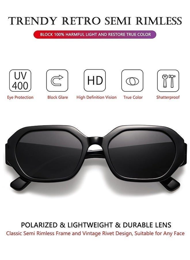 CIKJUK Sunglasses for Women Men Trendy Sun Glasses Sturdy Hinges Men's Women's Sunglass Oversized Mens Sun Glas Man UV Protection Shades Black - Image 4