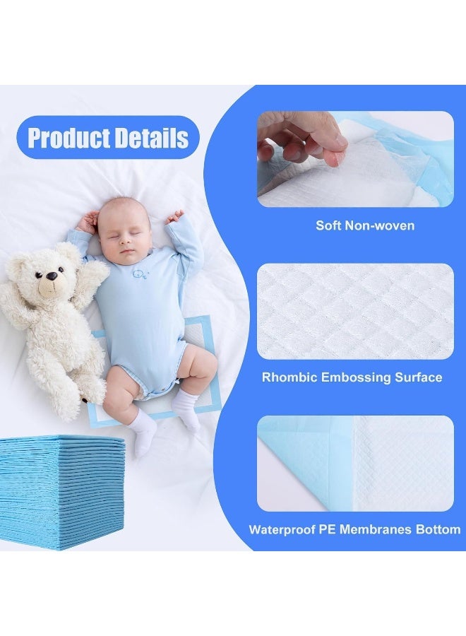 Loccmat 100Pack Disposable Changing Pads, Baby Diaper Changing Pad, Waterproof Underpads, 17 x 13 In, Blue - Image 4