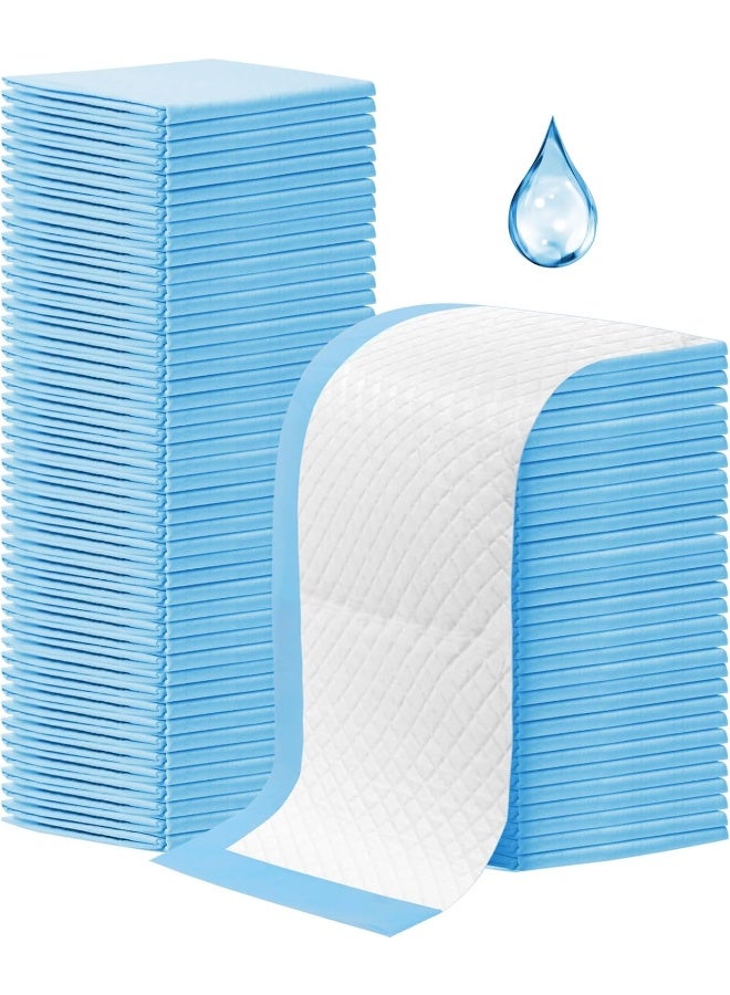 Loccmat 100Pack Disposable Changing Pads, Baby Diaper Changing Pad, Waterproof Underpads, 17 x 13 In, Blue - Image 1