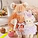 SAFIGLE 6pcs Small Stuffed Bunnies Mini Plush Easter Bunny Animals Rabbit Doll in Gingham Dress Soft Plush Rabbit Dolls for Kids Perfect for Easter Playtime and Decoration - Image 4