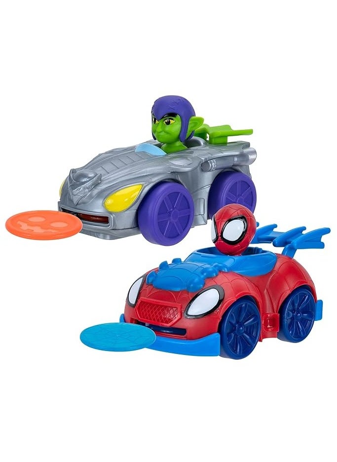 MARVEL Spidey N Friends Disc Launcher Vehicles  Spidey vs Goblin 2-in-1 Pack | Marvel | Spiderman | Toy Vehicle | Play Vehicle | Collectible Toys | Gift for Kids  - Image 2