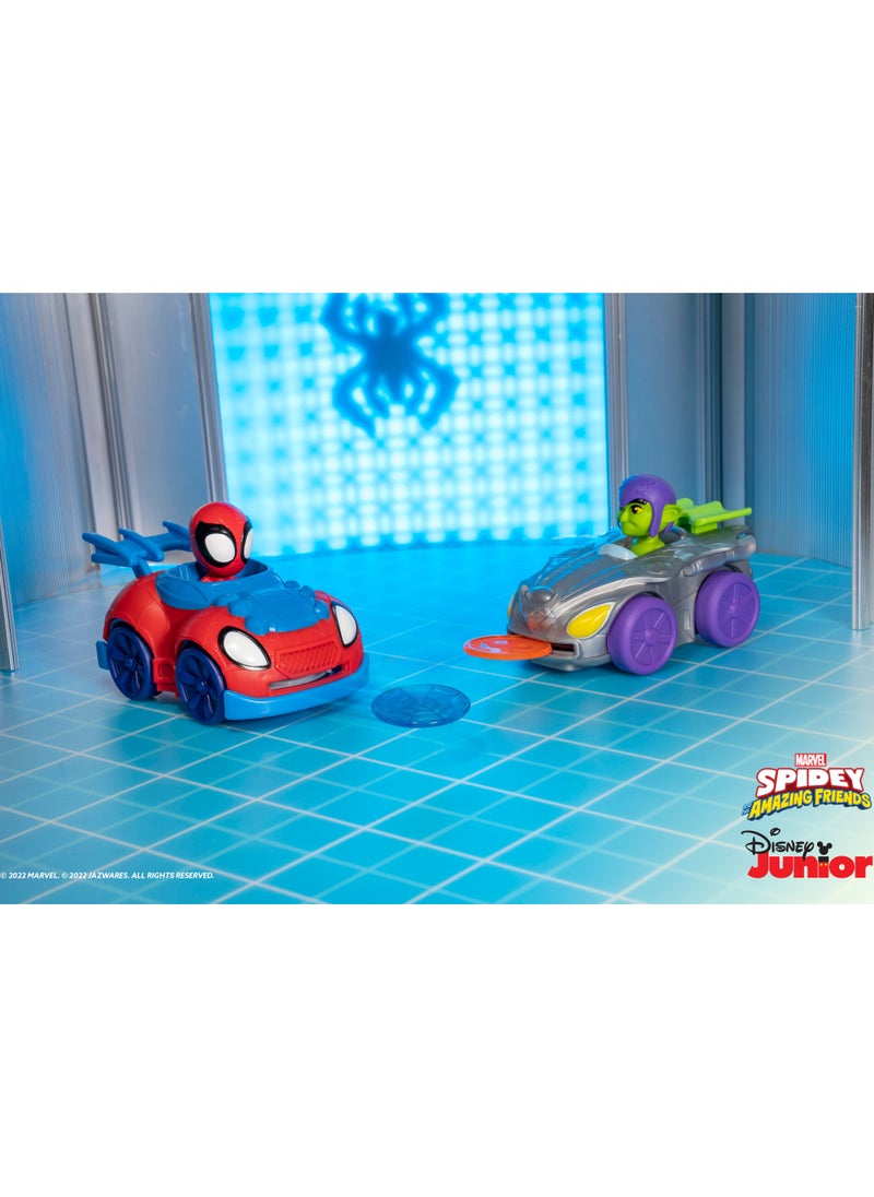 MARVEL Spidey N Friends Disc Launcher Vehicles  Spidey vs Goblin 2-in-1 Pack | Marvel | Spiderman | Toy Vehicle | Play Vehicle | Collectible Toys | Gift for Kids  - Image 4
