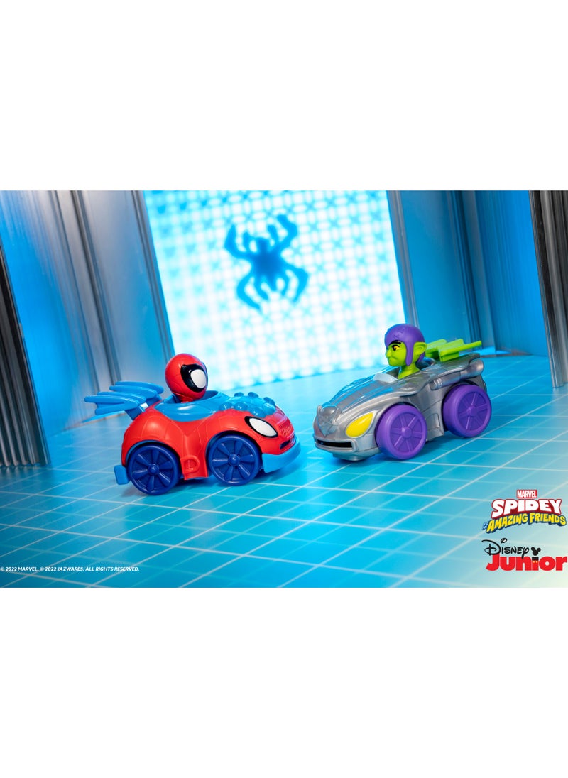 MARVEL Spidey N Friends Disc Launcher Vehicles  Spidey vs Goblin 2-in-1 Pack | Marvel | Spiderman | Toy Vehicle | Play Vehicle | Collectible Toys | Gift for Kids  - Image 5