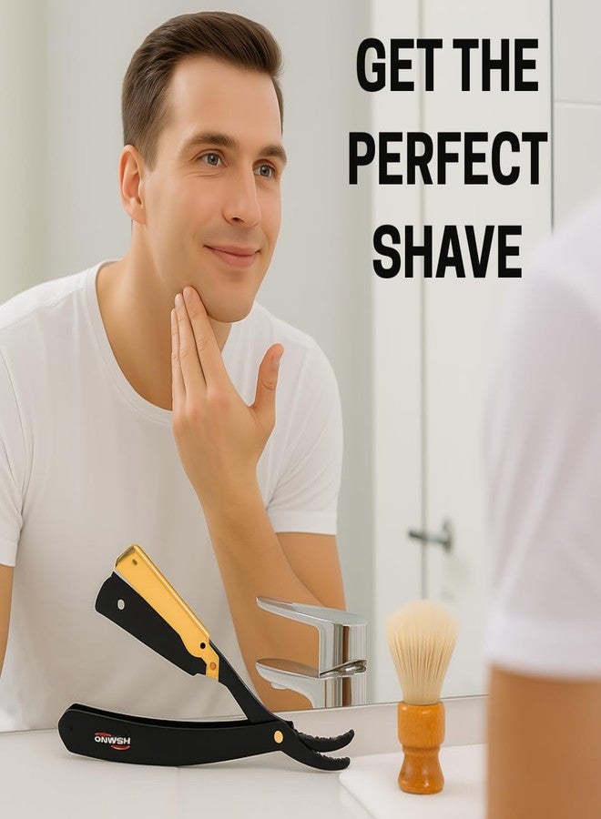 OMWAH - Professional Barber Straight Edge Razor (Swing Lock) - Image 4