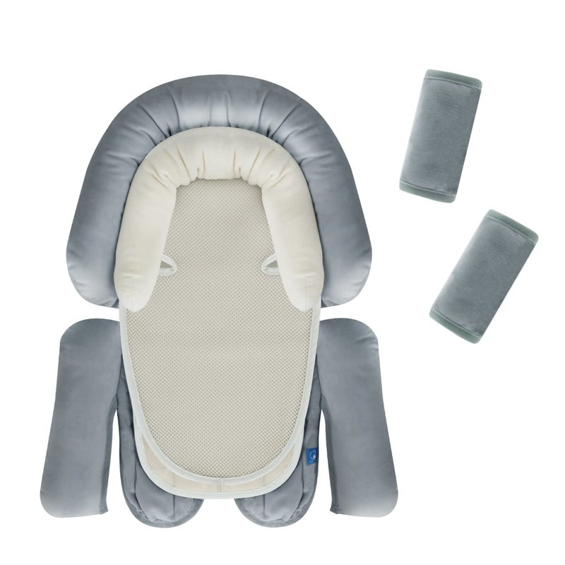 COOLBEBE Upgraded 3-in-1 Babybody Support  Strap Covers Set for Newborn Infant - Extra Soft Car Seat Insert Cushion Pad, Perfect for Carseats, Strollers, Swing - Image 1