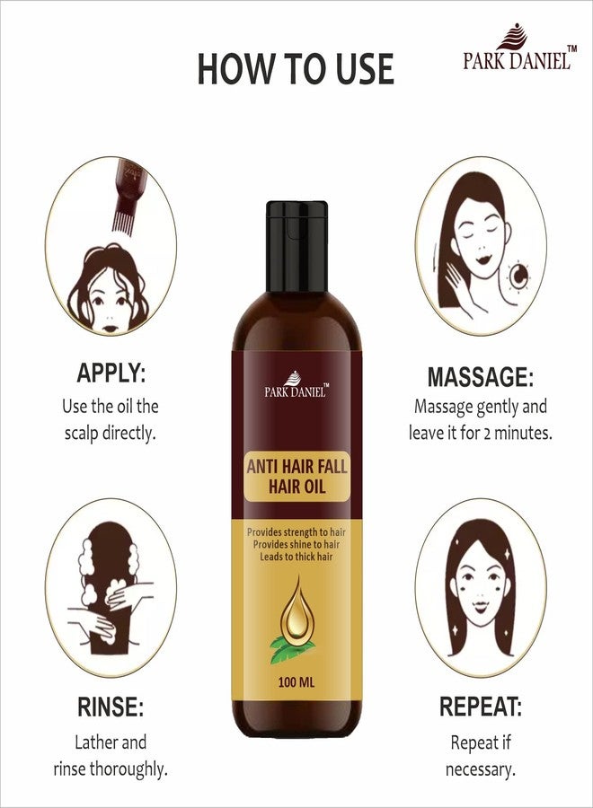 Park Daniel Anti-Hair Fall Hair Oil | Non Sticky Hair Oil | Promotes Hair Growth | Prevents Hair Fall | Made with Bhringraja & Amla | For Women & Men Pack of 1 of 100 ML - Image 4
