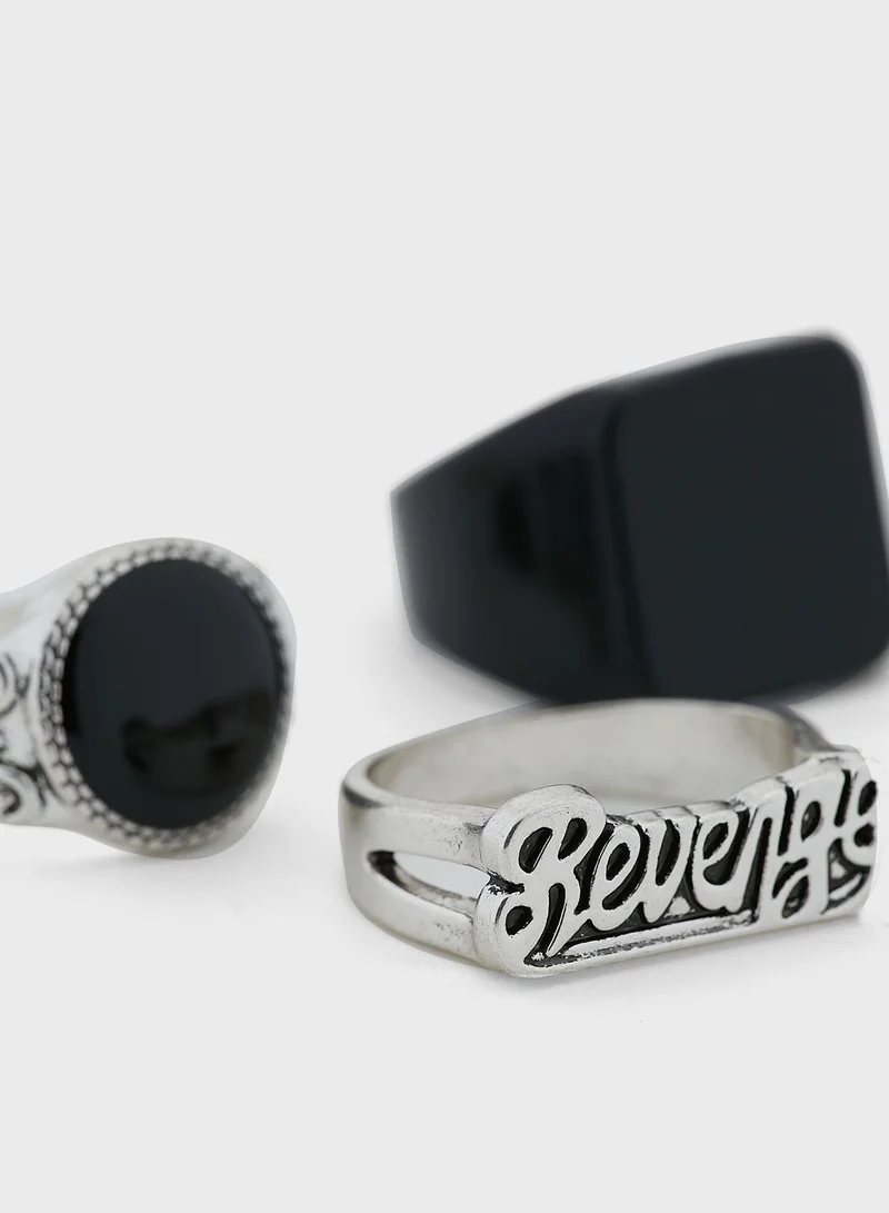 Seventy Five 6 Pack Mix Skull Ring Set