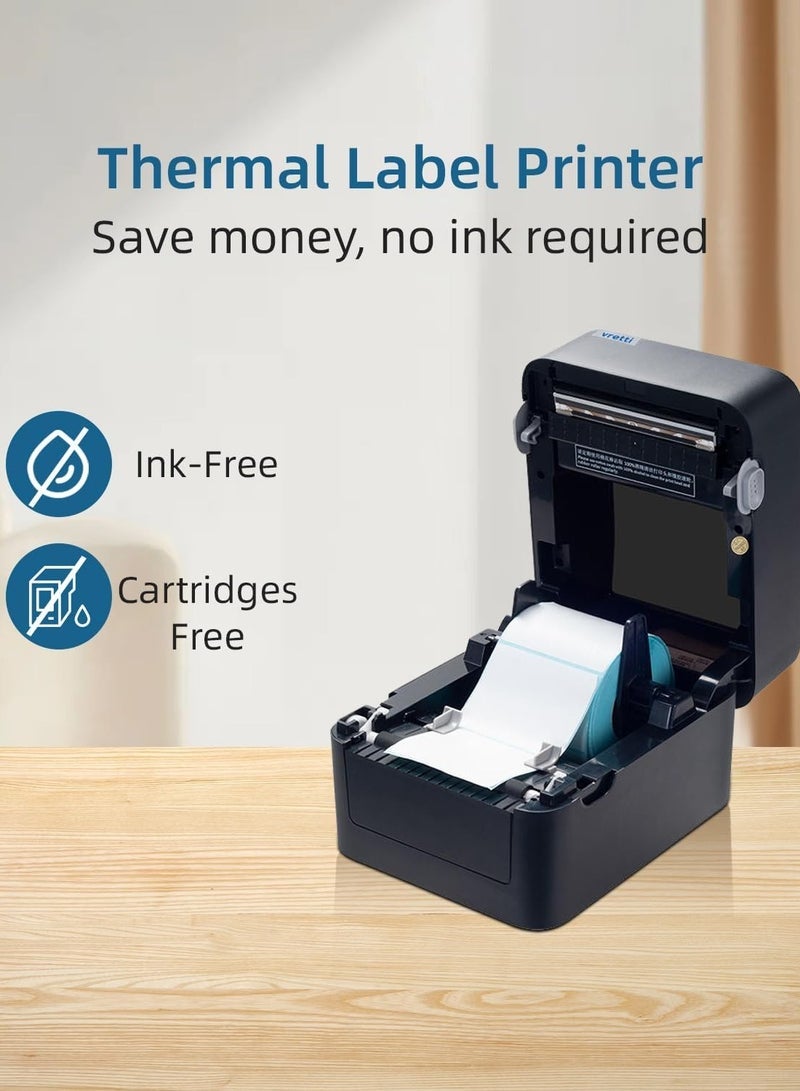 XP-420B Label Printer, Thermal Label Printer 4x6, 420B Shipping Label Printer for Small Busines, Thermal Printer Compatible with Shopify, Etsy, UPS, DHL, etc (Black)