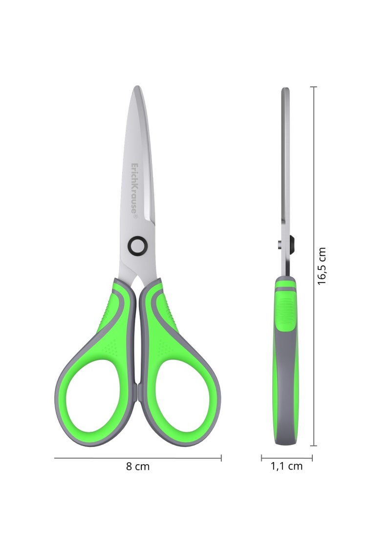 Scissors Megapolis, 16.5 сm, gray-green (blister 1 pc) - pzsku/ZD6E0E9079891B8243C31Z/45/1741762201/b2a7250e-f923-408b-b8ea-01a3e7aa7153