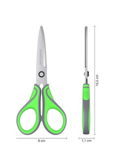 ErichKrause Scissors Megapolis, 16.5 сm, gray-green (blister 1 pc)  - Image 2