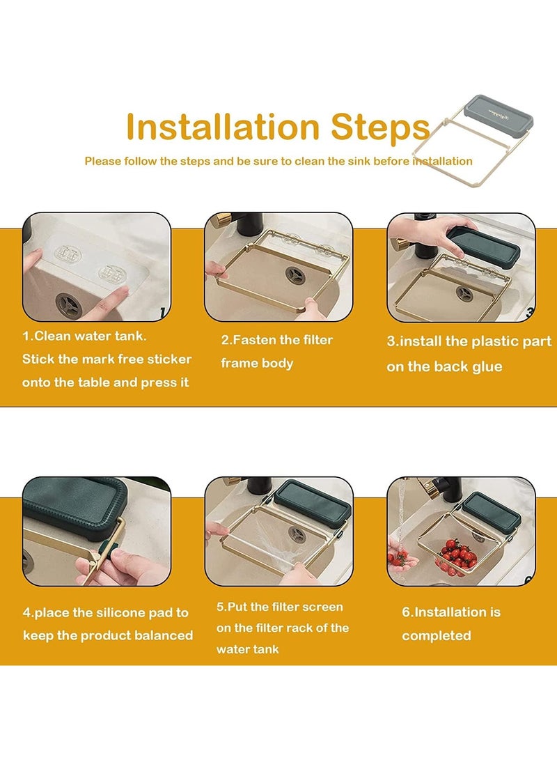 Kitchen Sink Strainer With 50 Hanging Mesh Strainers - Image 5