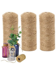 100M/Roll Natural Jute Twine Hemp Rope Braided Jute Rope Cord String for  Gifts Christmas DIY Crafts Decor Bundling Gardening