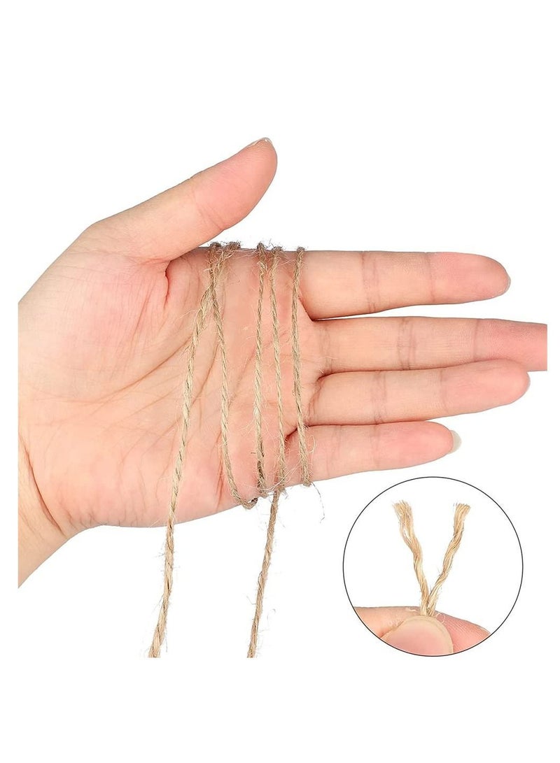 Y&D Jute Twine 1000Feet 2mm 3Ply Natural String Crafts Twine Long Rope Durable Packing for Floristry DIY Crafts Gift Wrapping, Packing Gardening and Wedding (Brown) - Image 4