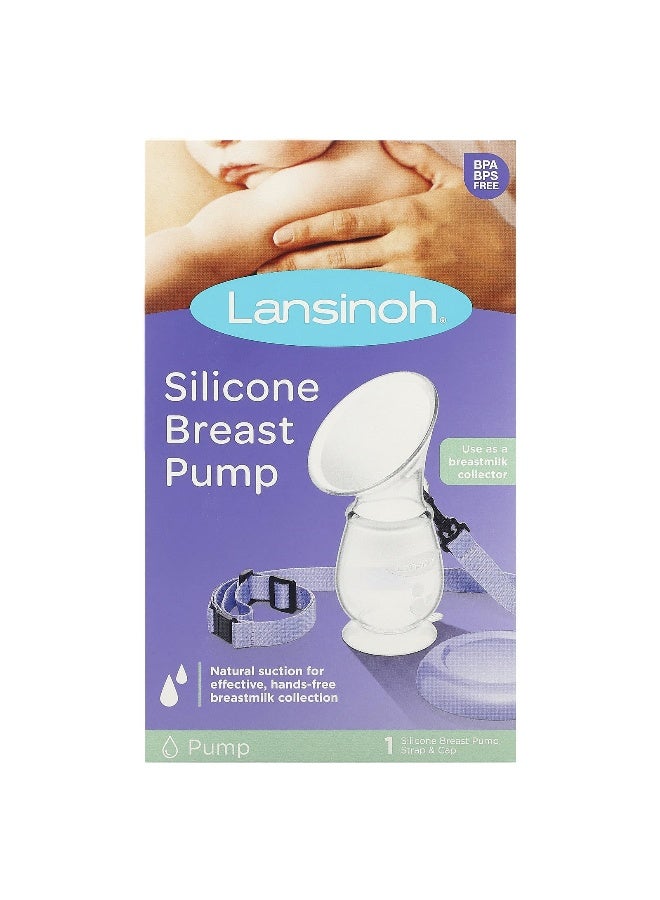 Lansinoh Lansinoh, Silicone Breast Pump, 1 Pump, Strap & Cap - Image 1
