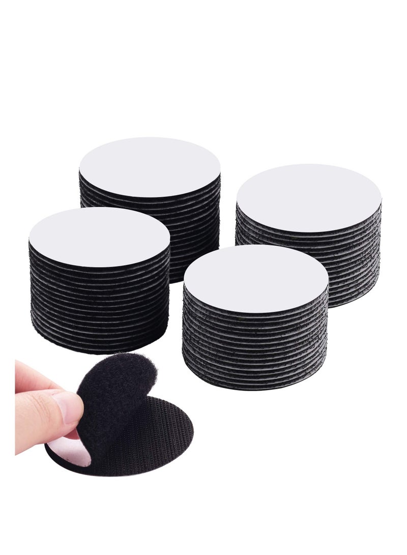SYOSI 32 Pairs 6CM Self Adhesive Round Sticky Pads with Heavy Duty Adhesive Hook Loop Strip Mounting Tape for Home Deco Office School Outdoor - Image 1