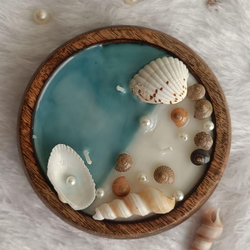 Pink Lotus Beachside Serenity Ocean Breeze Scented Candle Pink Lotus Premium HandPoured Soy Wax Perfect for Beach Lovers Relaxing Ambiance 24Hour Burn Time