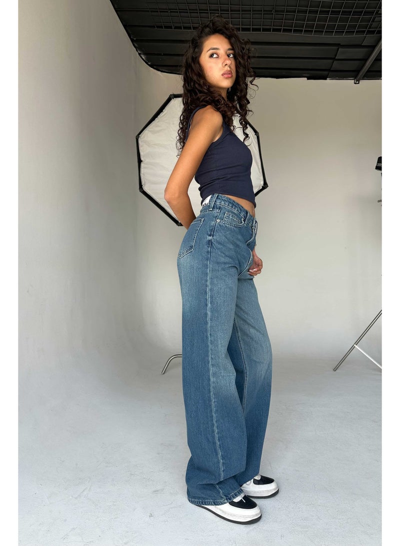 CIZARO Baggy - High-Waist Old School Blue Jeans  - Image 2
