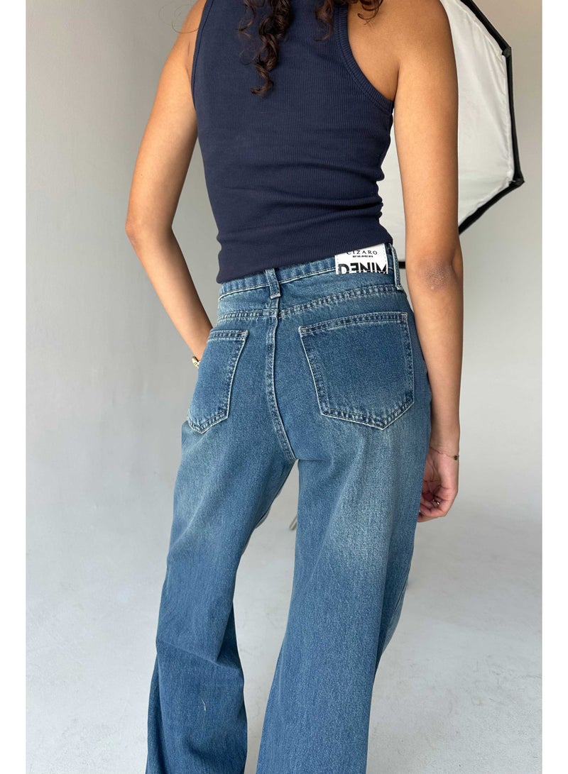 CIZARO Baggy - High-Waist Old School Blue Jeans  - Image 5