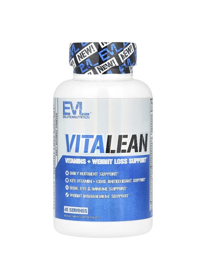 EVLUTION NUTRITION EVLution Nutrition, VitaLean, Vitamins + Weight Loss Support, 90 Tablets  - Image 1