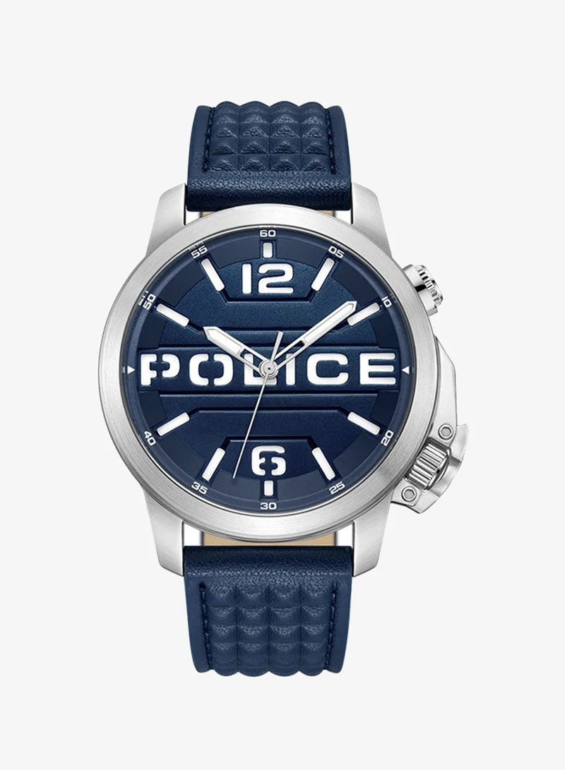 Men Analog Round Shape Leather Wrist Watch PEWJD0021702 - 44 Mm