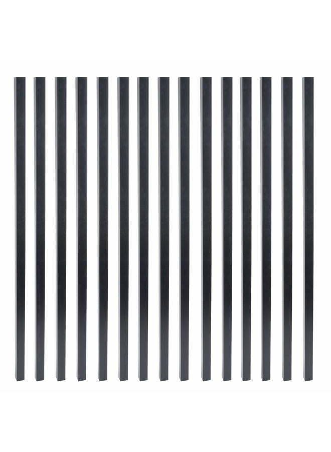 Myard 29 Inches Estate Square Aluminum Deck Balusters for Decking Railing Patio Fence, Modern Look (25-Pack, Matte Black) - Image 1