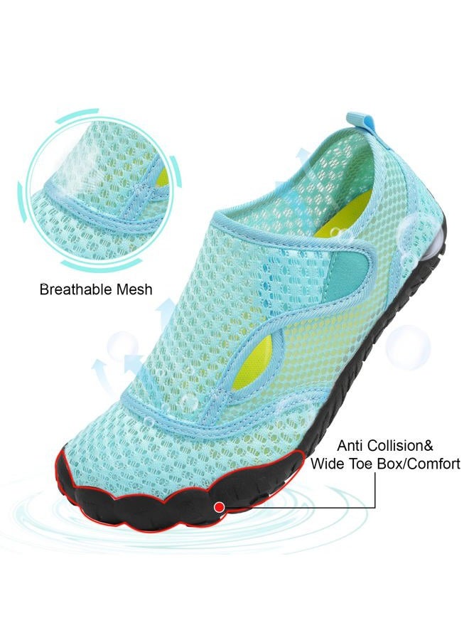 Centipede Demon Swim Water Shoes for Women Men Quick Dry Barefoot Aqua Sneakers Shoe for Beach Hiking Diving Boating River Outdoor Water Sports, Ty2 Mesh Blue, 8.5 Women/7.5 Men - Image 2