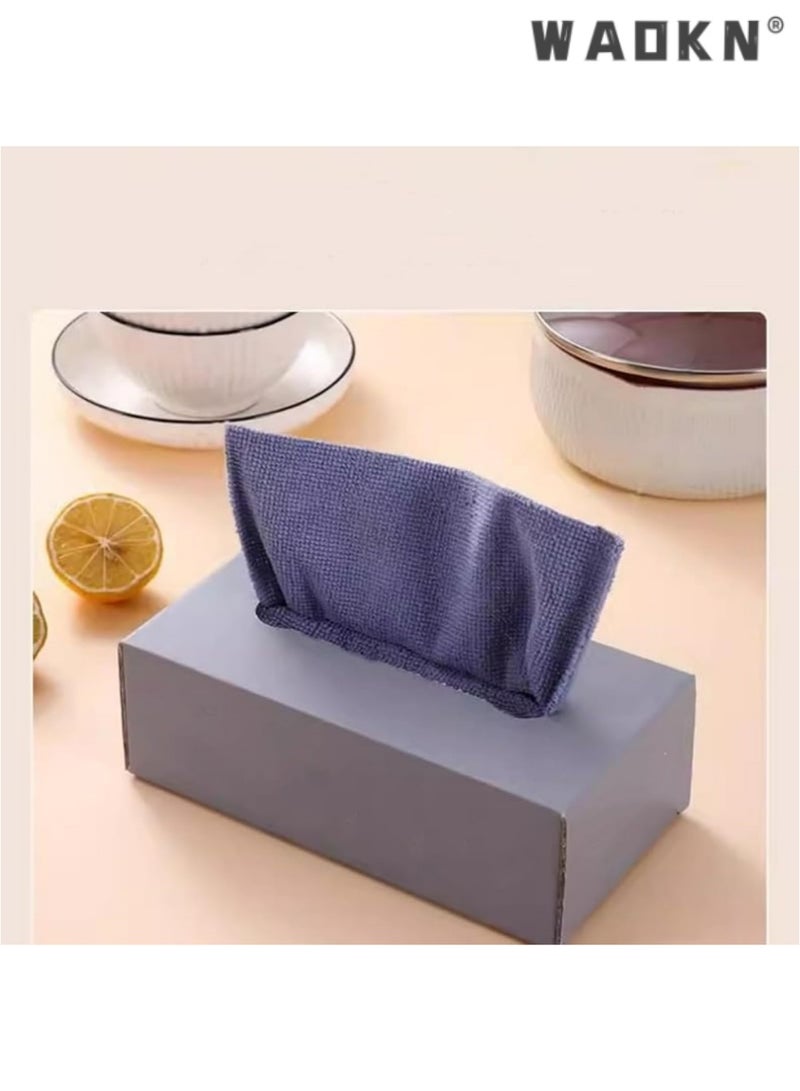 WAOKN Eco-Friendly Microfiber Cleaning Cloths Set - Reusable, Lint-Free Terry Towels, Compact 7.9x7.9 Inches, 20-Piece Box, Versatile for Home, Kitchen & Auto Detailing, Borderless Design for Seamless Cleaning - Image 4