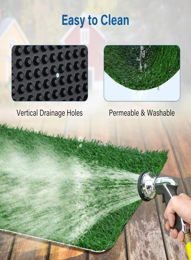 FluffyDream Artificial Grass for Dog Potty – 20x30 inch,Strong Absorbency Grass Pad with Tray,Dog Litter Box Potty Training Pad for Indoor Apartment Balcony (Large) - Image 5