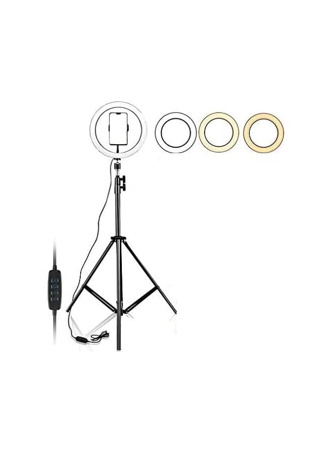 Taimi Led Tripod Selfie Ring Light Photography 10 Inch 210Cm Dimmabe Circle Led Beauty Light For Video Recording Conference Makeup Youtube Tiktok Live With Iphone And Andriod 1 - Image 1