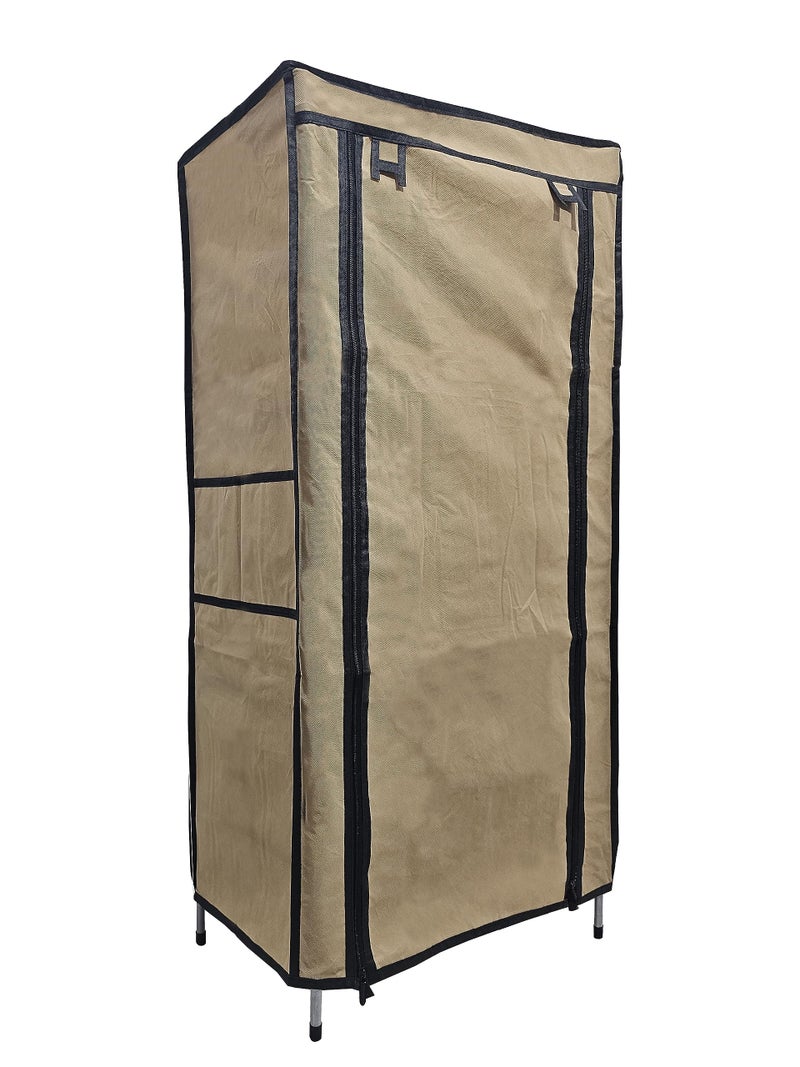 SANAMSTORE Multi Utility 6 Layer Metal Pipe With Non-Woven 100Gsm Fabric Cover Shoe/Cloth/Toy/Books Rack-Beige, 30X55X110 Cm - Image 3
