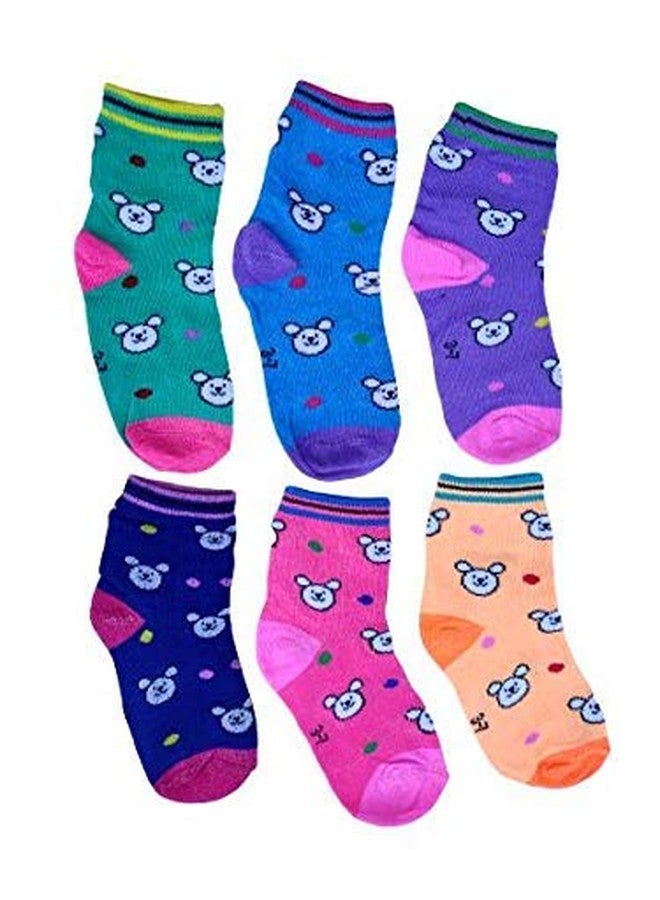 Niue Soft Cotton Socks for Baby Girls and Baby Boys (Multicolour, Pack of 6) - Image 1