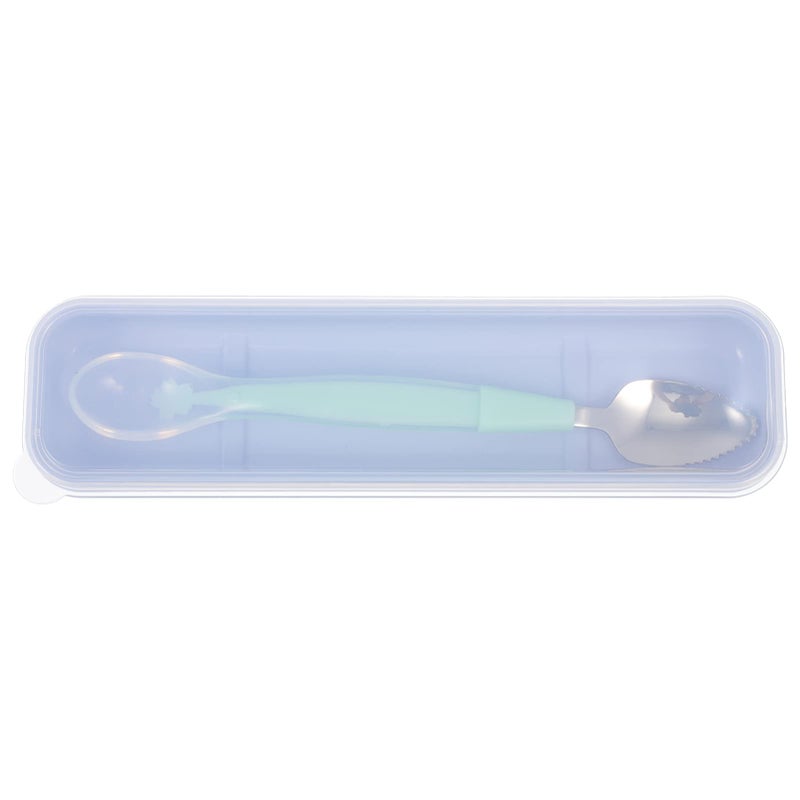 Double Headed Baby Spoon and Scraper Set with Storage Box Encourages Independent Eating - Image 2