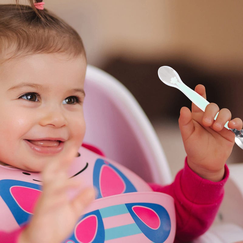 Double Headed Baby Spoon and Scraper Set with Storage Box Encourages Independent Eating - Image 5