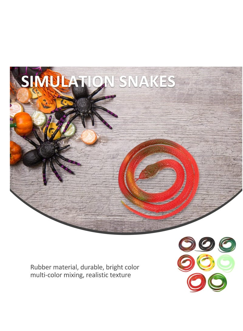 8 Pieces Realistic Rubber Snake Shaped - Assorted Colors - Image 3