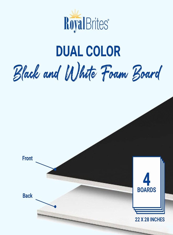 Royal Brites Dual Color Black/White Foam Board 22” x 28”, Sturdy & Lightweight 3/16" Thick Board for Art, Work Presentations, & School Projects, 4 Sheets - Image 2