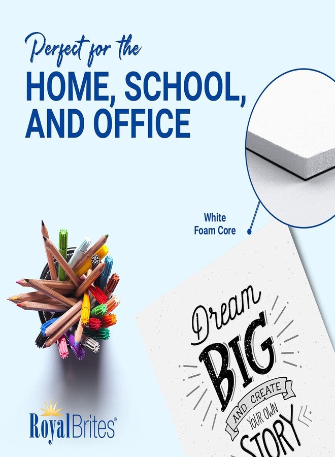 Royal Brites Dual Color Black/White Foam Board 22” x 28”, Sturdy & Lightweight 3/16" Thick Board for Art, Work Presentations, & School Projects, 4 Sheets - Image 4