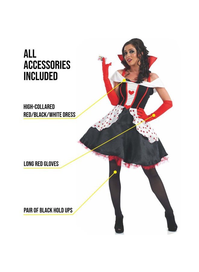 fun shack Queen of Hearts Costume for Women, Red Queen Outfit, Heart Costume for Adults, Womens Halloween Costumes, Black, XL - Image 2