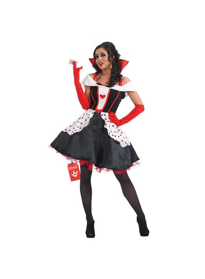 fun shack Queen of Hearts Costume for Women, Red Queen Outfit, Heart Costume for Adults, Womens Halloween Costumes, Black, XL - Image 1