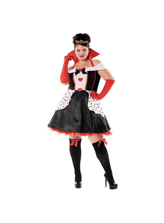 fun shack Queen of Hearts Costume for Women, Red Queen Outfit, Heart Costume for Adults, Womens Halloween Costumes, Black, XL - Image 3